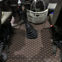 Load image into Gallery viewer, Volvo VNL 780 730 Diamond Stitch Leather Floor mats 4 Piece kit