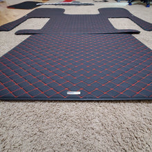 Load image into Gallery viewer, Volvo VNL 760 Diamond Stitch Leather Floor mats 4 Piece kit