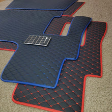 Load image into Gallery viewer, Volvo VNL 780 730 Diamond Stitch Leather Floor mats 4 Piece kit