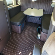Load image into Gallery viewer, Volvo VNL 780 730 Diamond Stitch Leather Floor mats 4 Piece kit