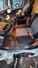 Load image into Gallery viewer, Freightliner Cascadia 2009-2017 Diamond Stitch Leather floor mats (Old Body) 4 Piece kit