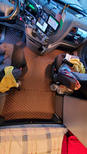 Load image into Gallery viewer, Freightliner Cascadia 2009-2017 Diamond Stitch Leather floor mats (Old Body) 4 Piece kit