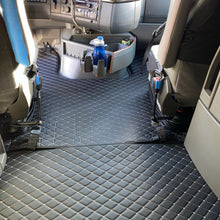 Load image into Gallery viewer, Volvo VNL 780 730 Diamond Stitch Leather Floor mats 4 Piece kit