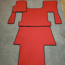 Load image into Gallery viewer, Volvo VNL 860 Diamond Stitch Leather Floor mats 4 Piece kit