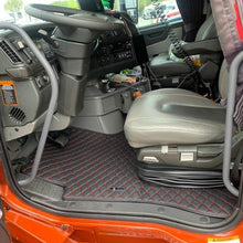 Load image into Gallery viewer, Volvo VNL 860 Diamond Stitch Leather Floor mats 4 Piece kit