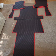 Load image into Gallery viewer, Volvo VNL 780 730 Diamond Stitch Leather Floor mats 4 Piece kit
