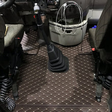 Load image into Gallery viewer, Volvo VNL 780 730 Diamond Stitch Leather Floor mats 4 Piece kit