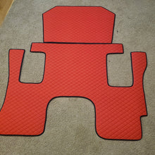 Load image into Gallery viewer, Volvo VNL 760 Diamond Stitch Leather Floor mats 4 Piece kit