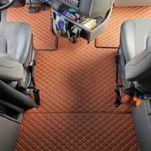 Load image into Gallery viewer, Volvo VNL 860 Diamond Stitch Leather Floor mats 4 Piece kit