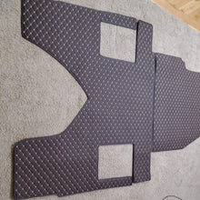 Load image into Gallery viewer, Freightliner Cascadia 2019+ Diamond Stitch Leather Floor mats with Workstation (Table) option 4 Piece kit